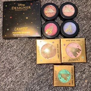 Color pop, Disney, princess collection, eyeshadows, and highlighters